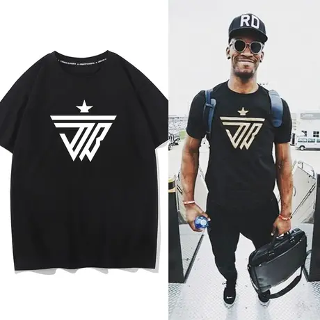 秀洛热火巴特勒22号t恤男美式篮球运动训练服短袖宽松纯棉半袖夏商品大图