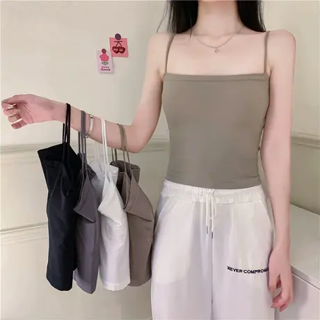 内衣女无钢圈打底针织美背吊带一体胸罩抹胸裹胸带胸垫外穿百搭秋图片