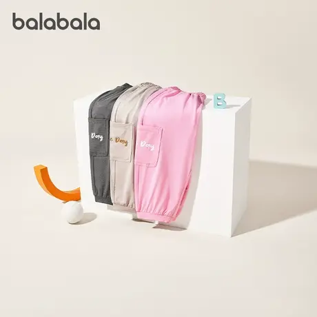 【U先】巴拉巴拉女童防蚊裤儿童长裤夏季薄款工装休闲裤百搭图片