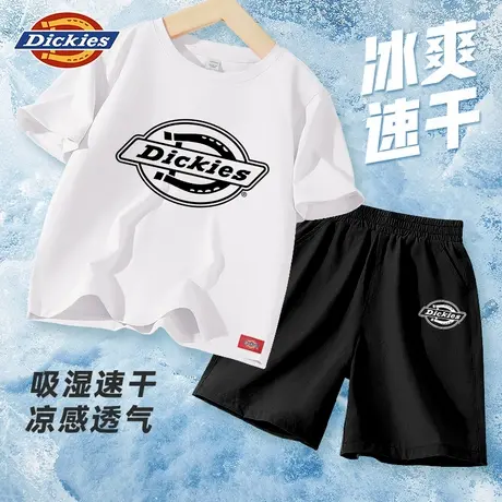 Dickies童装男童套装夏季儿童凉感速干两件套男孩美式休闲t恤薄A商品大图