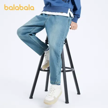 巴拉巴拉童装男童牛仔裤秋装儿童裤子中大童时尚休闲裤长裤潮简约商品大图