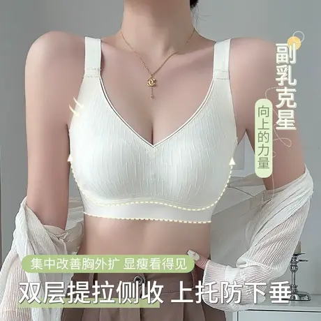 Shaply/莎莲妮大胸显小内衣女大码薄款透气蕾丝防走光收副乳文胸商品大图