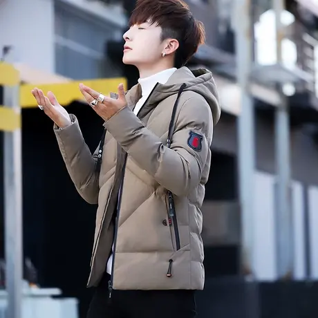 羽绒服男冬季加厚外套2023新款棉服韩版工装学生冬装潮牌棉衣男装商品大图