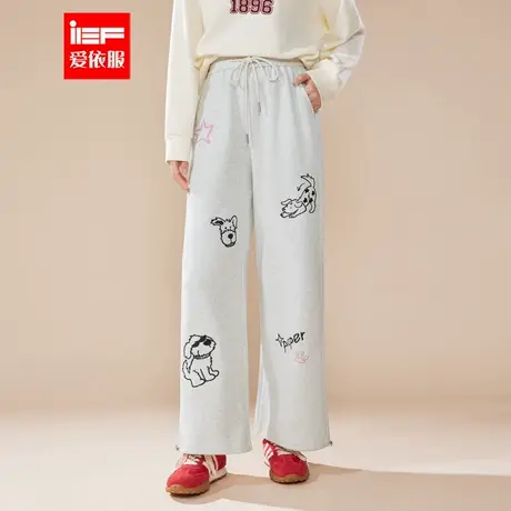IEF/爱依服裤子2025秋季新款美式时尚休闲运动风通勤百搭哈伦裤图片