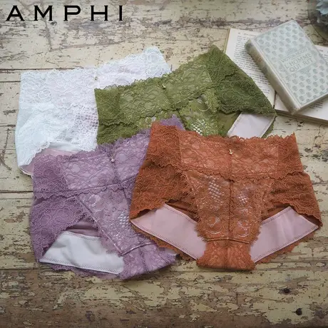 amphi华歌尔旗下 藤蔓日系少女蕾丝平角裤 AP2450图片