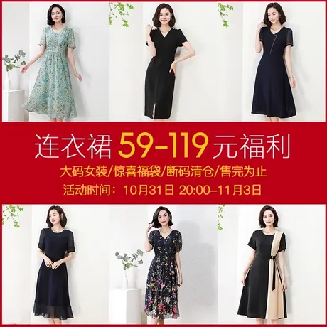 【双十一狂欢日惊喜福袋】爱朴大码女装上装断码福袋29-199元图片