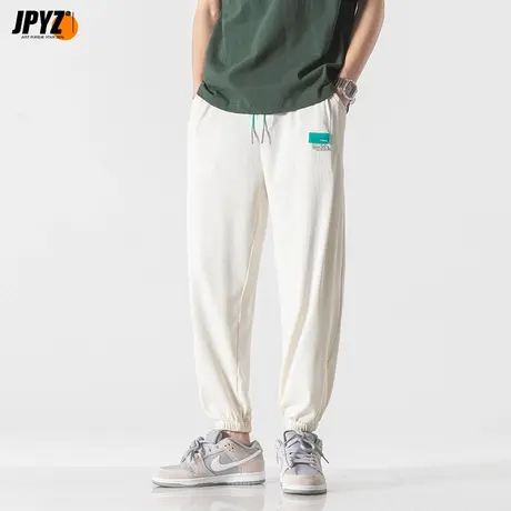 男士夏季薄款运动休闲裤2023新款宽松束脚夏天空调透气速干长裤子图片