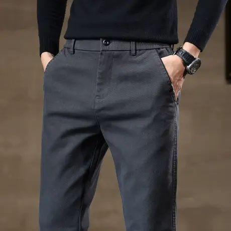 男装宽松直筒西裤春季2024年新款西装裤春秋款男士灰色休闲长裤子商品大图