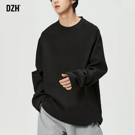 男士德绒打底衫男圆领卫衣男款2024新款纯色简约上衣内搭长袖t恤图片