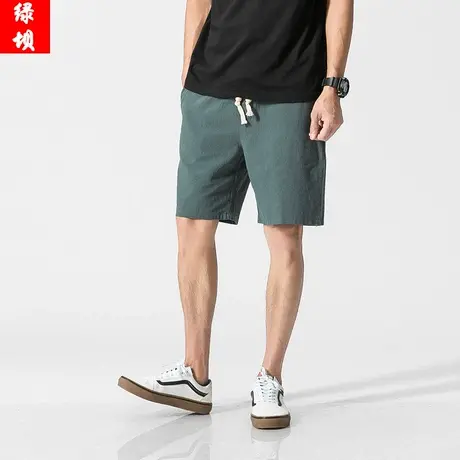 休闲裤男大码民族风短裤休闲中裤青年宽松沙滩裤中国风男装五分裤图片