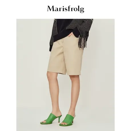 【无压力系列】玛丝菲尔时尚气质简约腰头实用插袋显瘦A版短裤女商品大图