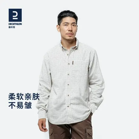 迪卡侬旗舰店 衬衫男潮休闲格子衬衣宽松男士衬衫外套 OVHU图片