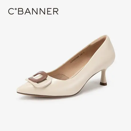 【静音系列】千百度镜像双C细高跟鞋女2024春季新款法式单鞋通勤图片