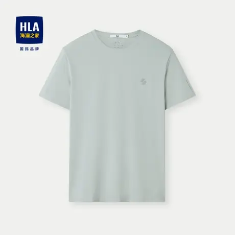 【防晒】HLA/海澜之家运动弹力短袖T恤2024春夏新款凉感T上衣男商品大图