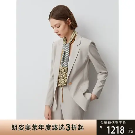 朗姿商场同款秋季新款女士西装外套宽松高级通勤职业OL西服上衣女商品大图