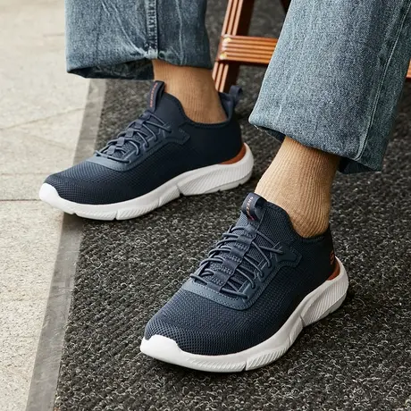 Skechers斯凯奇夏季男鞋休闲运动鞋厚底缓震健步鞋跑步鞋时尚透气商品大图