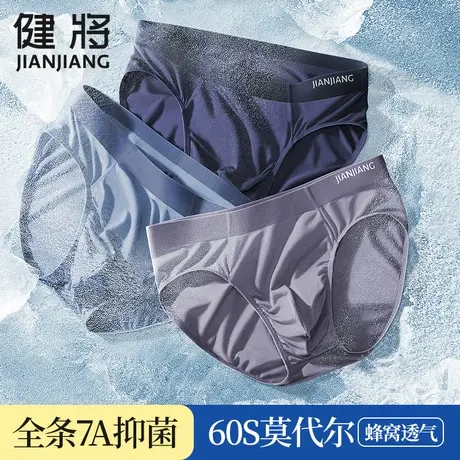 健将2025年新款莫代尔男士三角裤7A级抗菌冰丝大码宽松男款短裤衩商品大图