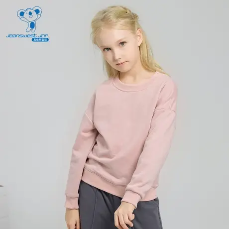 KD真维斯童装2025秋季新款男女童同款印花圆领长袖T恤卫衣商品大图