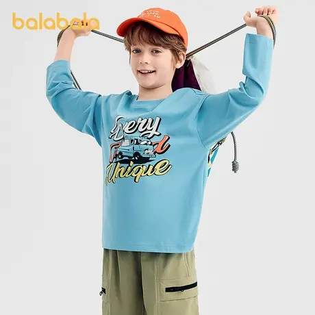 【商场同款】巴拉巴拉童装男童长袖t恤儿童2025新款秋装速干内搭商品大图