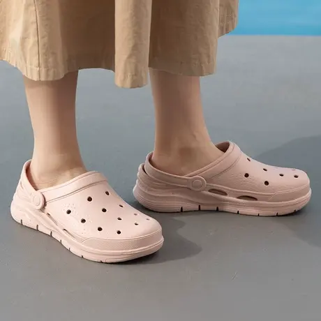 Skechers斯凯奇女鞋夏季新款洞洞鞋休闲运动凉拖时尚潮流沙滩鞋图片