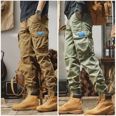 Modi Nick/摩帝尼克男款裤子复古潮流大码舒适休闲工装裤男士长裤商品大图