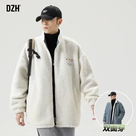 男士棉衣男冬季加厚两面穿羊羔绒外套宽松棉袄男款2023年新款棉服商品大图