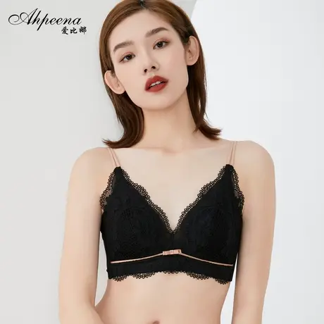 爱比娜夏季蕾丝薄款无钢圈大胸显瘦兔耳杯聚拢收副乳防下垂文胸女商品大图