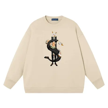 恶搞美刀富兰克林圆领卫衣男女小众设计师衣服纯棉宽松休闲打底衫商品大图