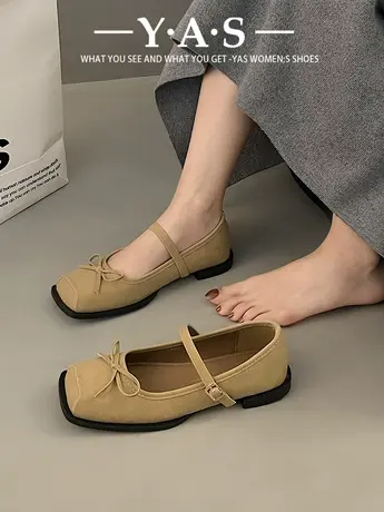 法式复古高跟鞋方头单鞋女鞋子2024新款初春季气质晚风玛丽珍鞋潮图片