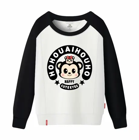 Ohlyah品牌女装日系卡通时尚韩版休闲卫衣个性新款长袖圆领闺蜜装商品大图