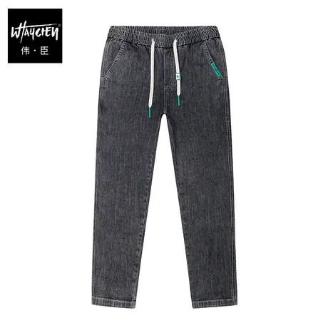 伟臣潮流大码男装秋冬牛仔长裤男胖子加肥加大宽松直筒肥佬裤子男商品大图