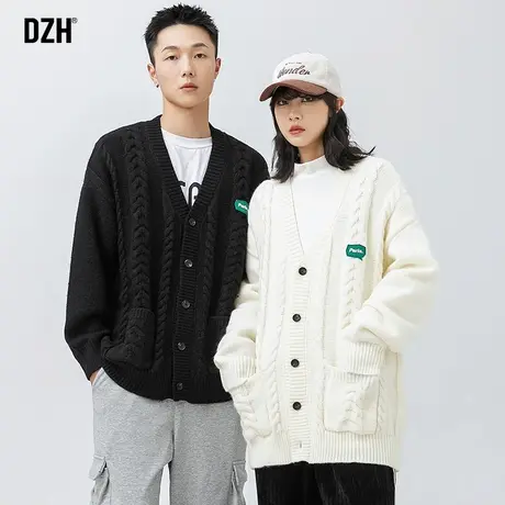 情侣装针织开衫外套慵懒风毛衣男潮牌男装秋冬毛线衣针织衫男士商品大图