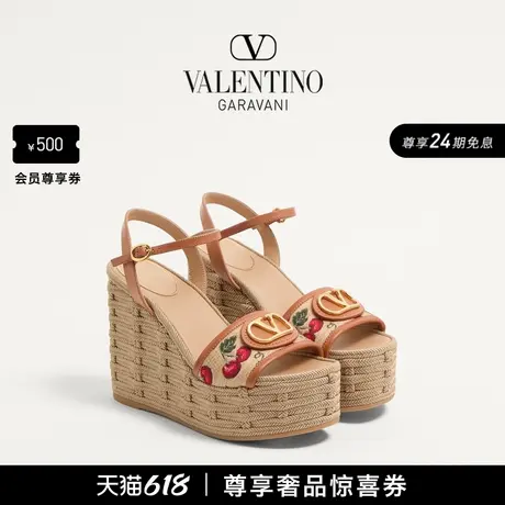 [24期免息]华伦天奴VALENTINO女士 VLOGO SIGNATURE 樱桃凉鞋图片