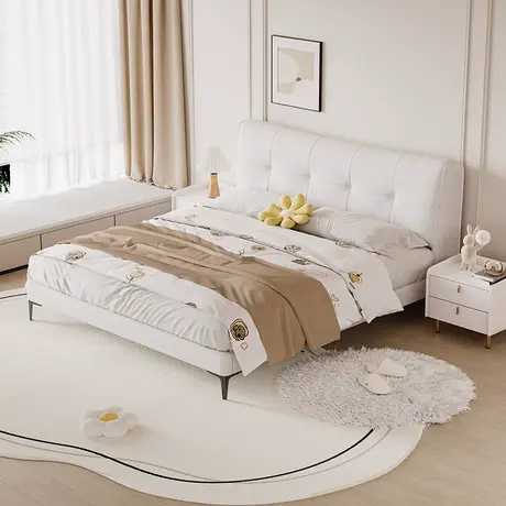 顾家家居儿童床男孩女孩奶油风儿童房简约现代卧室男童床商品大图