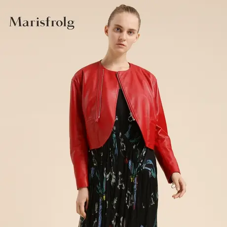Marisfrolg/Marisfrolg/玛丝菲尔女装专柜同款皮外套图片