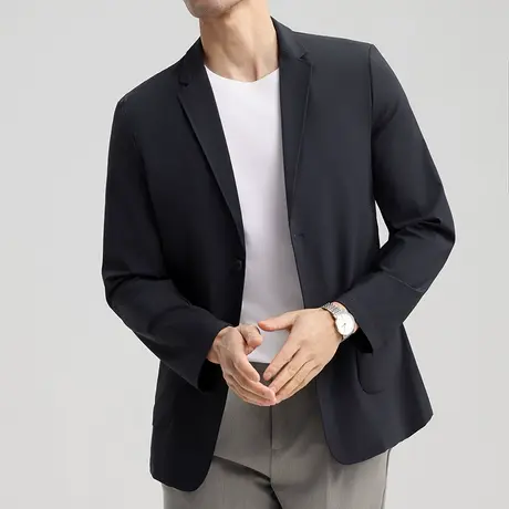 冰丝速干西装男外套夏季垂滑轻薄上衣痞帅潮流休闲松弛感防晒西服图片
