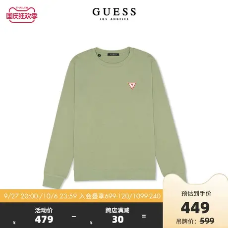 GUESS23年新款秋女士纯色休闲简约通勤卫衣-RM3K9411K图片