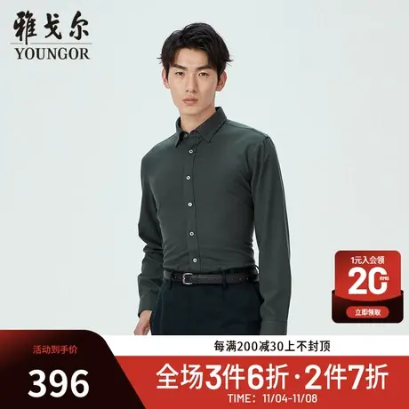 【商场同款】雅戈尔男士衬衫秋冬新款官方商务休闲长袖衬衫S3903商品大图