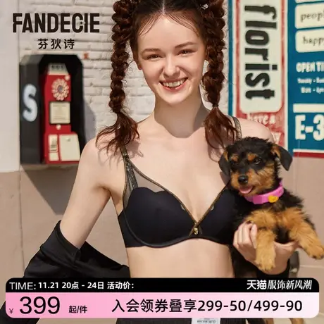 【喵喵杯】芬狄诗无钢圈内衣女网纱厚杯小胸上托聚拢文胸FB00276商品大图