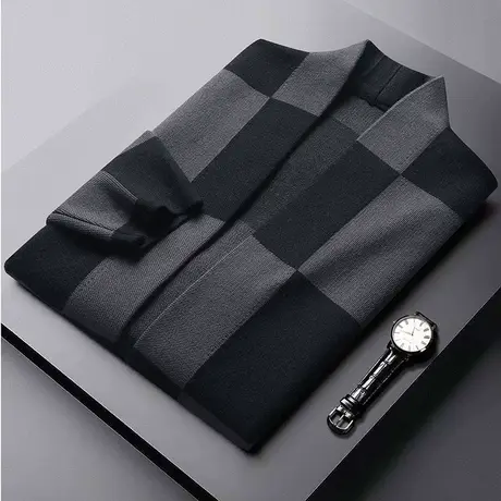 2023春秋开衫毛衣薄款宽松休闲外套男针织衫男士时尚潮流秋装上衣商品大图