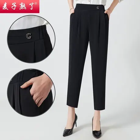 妈妈春夏新款裤子长裤老年人60岁宽松松紧腰大码奶奶裤中老年女装图片