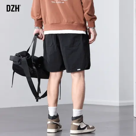 男士速干短裤男款夏季冰丝裤美式五分裤男2023新款潮裤子休闲百搭商品大图