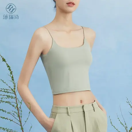 美背内衣女夏季U型带胸垫文胸一体抹胸防走光薄款裹胸小吊带背心商品大图