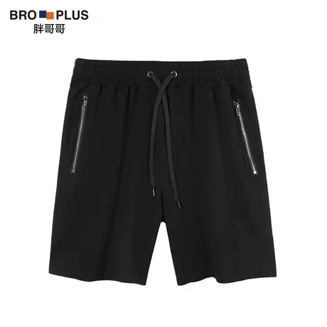 胖哥哥大码加肥加大宽松运动纯色短裤抽绳松夏季五分胖子休闲裤商品大图