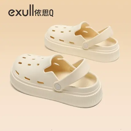 exull依思Q凉鞋女夏季外穿今年新款高级感厚底运动平底包头洞洞鞋商品大图