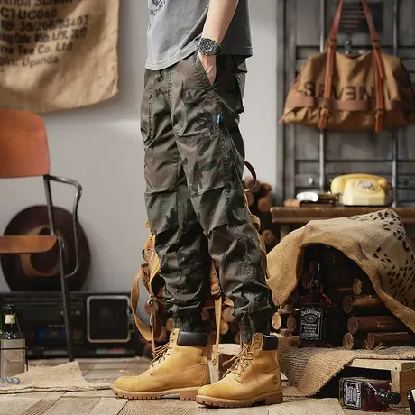 Modi Nick/摩帝尼克休闲工装裤男款新款潮流百搭直筒修身百搭长裤商品大图