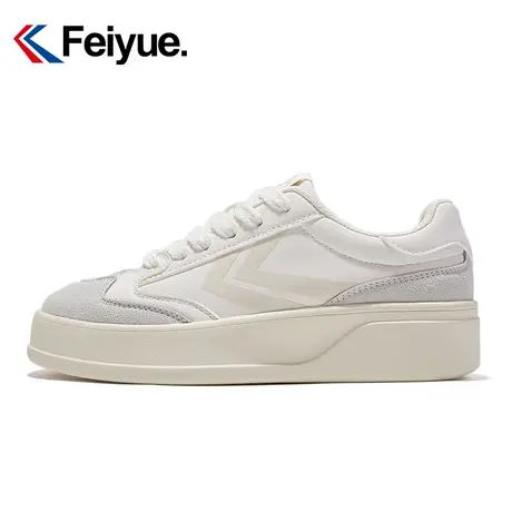feiyue/飞跃百搭休闲鞋女2024春季新款厚底增高低帮时尚潮板鞋891商品大图