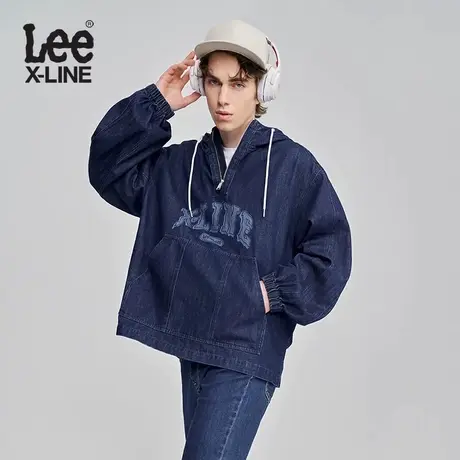 LeeXLINE23早秋新品舒适中深蓝运动风连帽牛仔外套LMT0070735PN商品大图