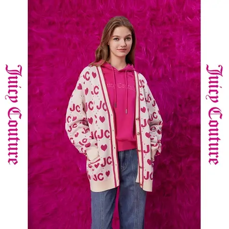 Juicy Couture橘滋温暖记忆金属扣女式毛衣外套图片