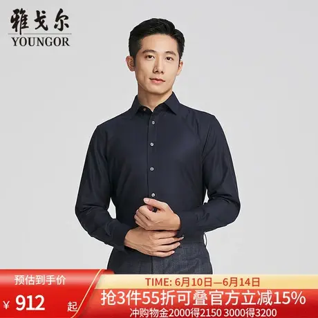 【商场同款】雅戈尔男士衬衫春秋新款官方商务休闲上班穿衬衫男商品大图